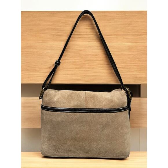 Vintage Coach 9578 Suede Crossbody Flap Bag - Picture 2 of 12